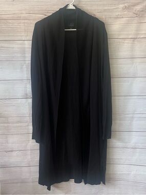 Open-Front Black Cardigan Duster by Worthington